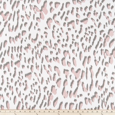 Premier Prints Lawson Blush Slub Canvas in PSC Pink cotton  Blend Animal Print   Fabric