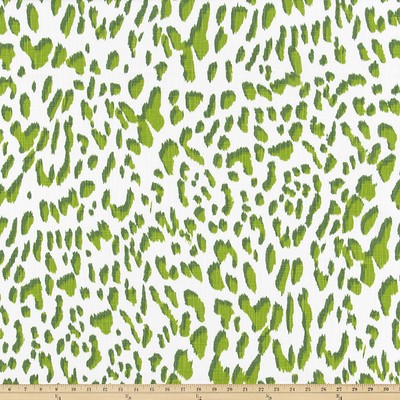 Premier Prints Lawson Pine Chartreuse in Slub Canvas Green cotton  Blend Animal Print   Fabric
