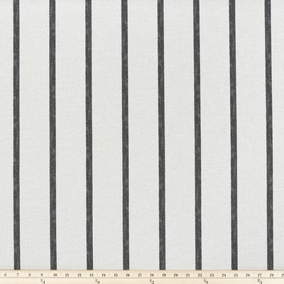 Premier Prints Miles Ink Flax in FLAX Black Multipurpose 11oz  Blend Small Striped  Striped   Fabric