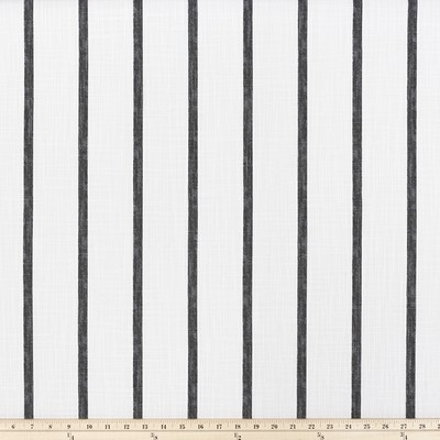 Premier Prints Miles Ink Slub Canvas in SLUBCANVAS Black Multipurpose cotton  Blend Small Striped  Striped   Fabric