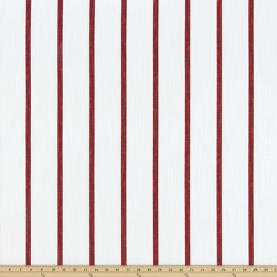 Premier Prints Miles Lipstick Slub Canvas in Slub Canvas Red cotton  Blend Striped   Fabric