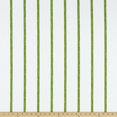 Premier Prints Miles Pine Slub Canvas in Slub Canvas Green cotton  Blend Striped   Fabric