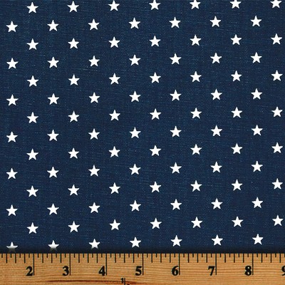 Premier Prints Mini Star Premier Navy in 2016 Additions Blue 7oz  Blend Stars and Stripes   Fabric