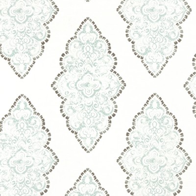 Premier Prints Monroe Snowy Slub in 2016 Additions White cotton  Blend Damask Medallion   Fabric