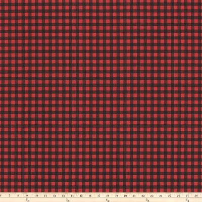 Premier Prints Newton Black Red in 7 COTTON Red 7oz  Blend Small Check  Check   Fabric