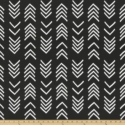 Premier Prints ODT Bogolan Matte Polyester in Polyester Black polyester  Blend Geometric  Ethnic and Global  Striped  Navajo Print   Fabric