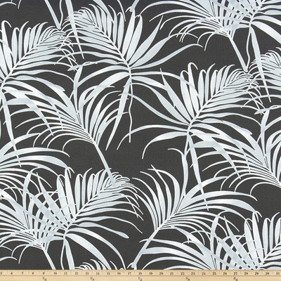 Premier Prints Outdoor Cabrillo Falcon Grey in Polyester Grey polyester  Blend Tropical  Floral Outdoor   Fabric