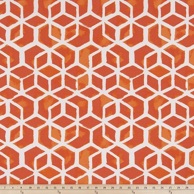 Premier Prints ODT Celtic Marmalade Polyester in Boardwalk Outdoor Orange polyester  Blend Geometric  Fun Print Outdoor  Fabric