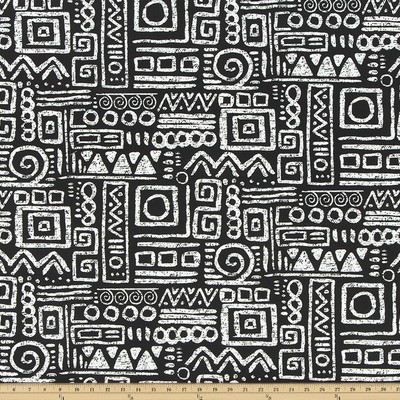 Premier Prints ODT Glyphic Matte in Polyester Black polyester  Blend Fun Print Outdoor Ethnic and Global   Fabric