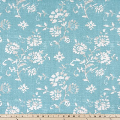 Premier Prints ODT Lenore Aqua Luxe Polyester in PLP Blue Polyester Modern Floral Abstract Floral  Floral Outdoor   Fabric