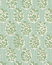 Perry Tendril Green Slub Linen Natural by   