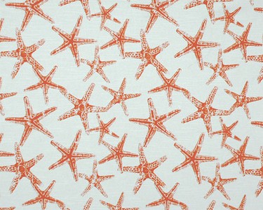 Premier Prints Sea Friends Salmon Slub in 2016 Additions Orange cotton  Blend Sea Shell   Fabric