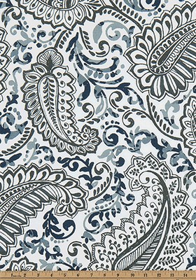 Premier Prints Shannon Vintage Indigo in 2016 Additions Blue 7oz  Blend Classic Paisley   Fabric