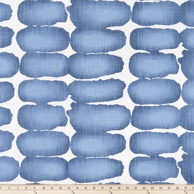 Premier Prints Shibori Dot Sky Slub Canvas in Costa Brava Blue cotton  Blend Circles and Swirls  Fabric