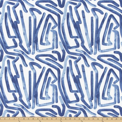 Premier Prints Shiva Commodore Blue Slub Canv in SLUB CANVAS Blue cotton  Blend Abstract   Fabric
