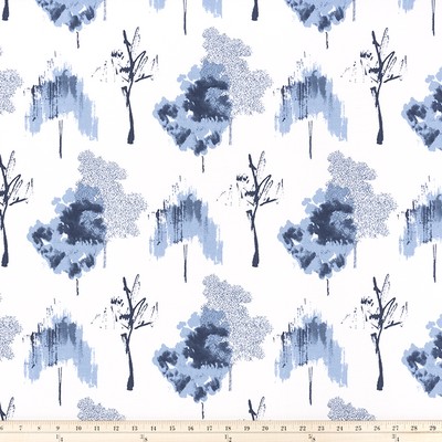 Premier Prints Sycamore Vintage Indigo in 7 COTTON Blue Multipurpose 7oz  Blend Abstract  Leaves and Trees   Fabric