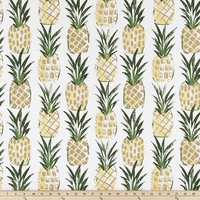 Premier Prints Tropic Pine Slub Canvas in Tropical Whimsy Yellow cotton  Blend Fruit  Food and Drink  Fabric