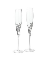 Silver Mora Flute Set of 2 Silver by   