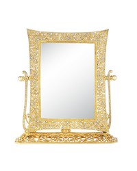 Gold Windsor Magnified Standing Mirror by   