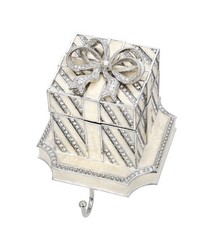 White Gift Box Stocking Holder by   