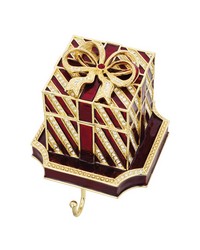 Red Gift Box Stocking Holder by   