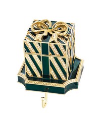Green Gift Box Stocking Holder by   