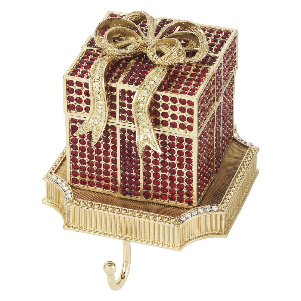 Ruby Pave Gift Box Stocking Holder Accessories