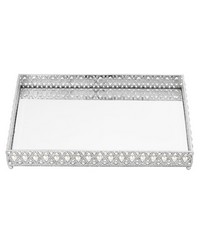 Large Pegeen Beveled Mirror Tray by   
