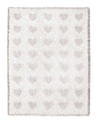 Basket Weave Heart Solid Throw by   