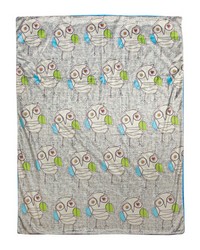 Stitch Happy Owl  Mink Fleece by   