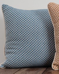 Mini Box Blue 21 Pillow by   