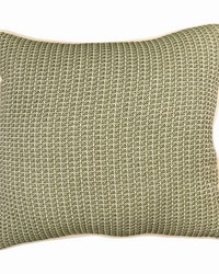 Zig Zag Green  21 Pillow by   