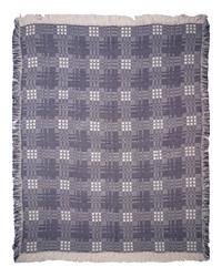 Blue Plaid Light Blue 2 Layer Throw by   