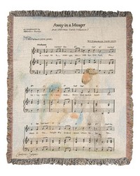 Away In A Manger Hymn 50x60 Woven Throw by   