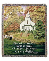 Hazels Church 50x60 Tapestry Throw by   