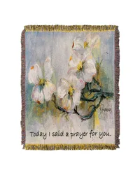 Dogwood With Verse 50x60 Throw by   