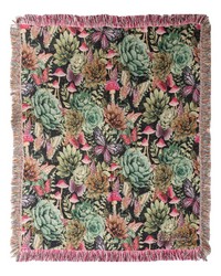 Dark Succulents 50x60 Woven Tapestry Throw by   