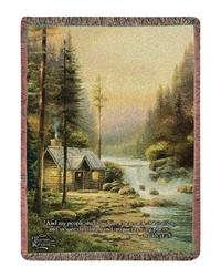 Evening In Forest Kin50x60 Tap Throw by   