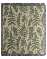 Ferns And Mushrooms 50x60 Woven Throw by   