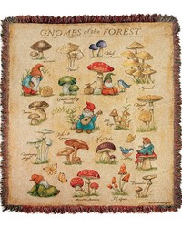 Gnomes Of The Forest 50x60 Tap Throw by   