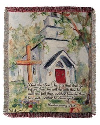 Historic Church-deuteronomy 31:8 50x60 Woven Throw by   