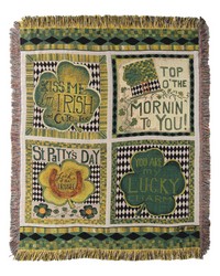Kiss Me Im Irish 50x60 Woven Throw by   