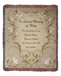 In Loving Memory Of Mom 50x60 Tap Throw by   