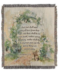 Rose Arch In Garden 50x60 Woven Tapestry Throw by   