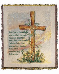 Cross 50x60 Tapestry Throw by   