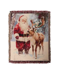 Santas Best Friend 50x60 Throw by   
