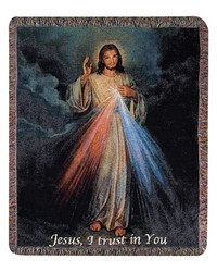 The Divine Mercy Wwords 50x60 Tap Throw by   
