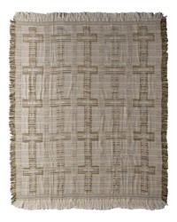 Textured Cross Black -2 Lay Throw by   