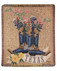Texas Bluebonnet Los50x60 Tap Throw by   