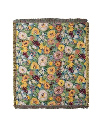 Vivid Florals 50x60 Tapestry Throw by   